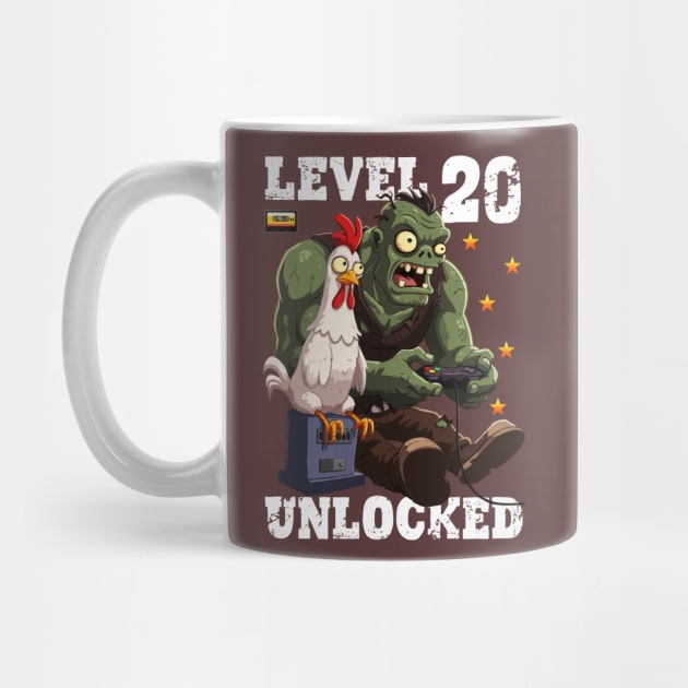 Level 20 Unlocked, Birthday - Zombie And Chicken by Megadorim